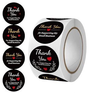 500pcs 1Inch Thank You Stickers, Thank You Stickers Roll, Thank You Seal